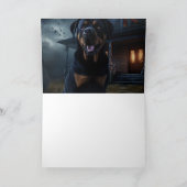 Rottweiler Halloween engwekkend Kaart (Binnen)