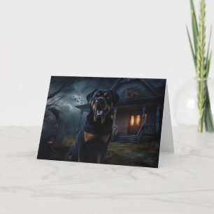 Rottweiler Halloween engwekkend Kaart