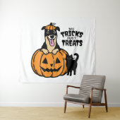 Rottweiler Halloween Geen Streken Alleen Snoep Fee Wandkleed (In Situ (horizontaal))
