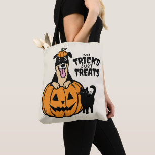 Rottweiler Halloween Geen Streken Alleen Snoepjes Tote Bag