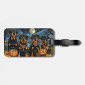 Rottweiler Halloween Griezelen Bagagelabel (Achterkant horizontaal)