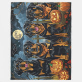Rottweiler Halloween Griezelen Fleece Deken (Voorkant)