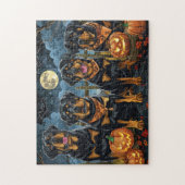 Rottweiler Halloween Griezelen Legpuzzel (Verticaal)