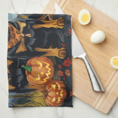 Rottweiler Halloween Griezelig Theedoek (Quarter Fold)