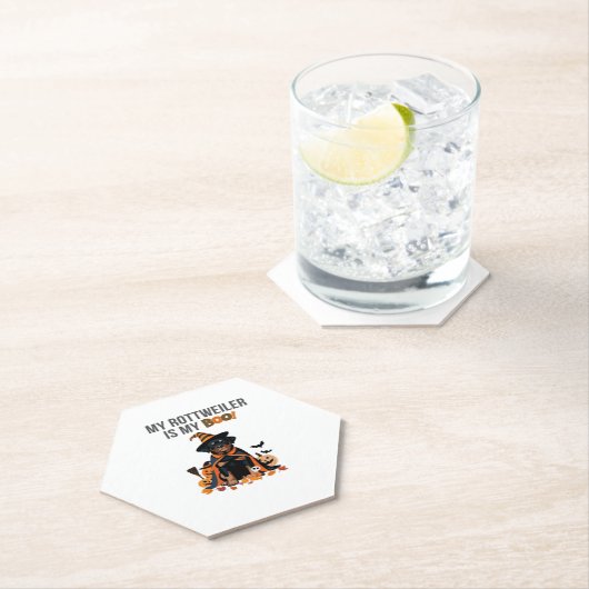 Rottweiler Halloween Kostuum Mijn Rottweiler is Mi Kartonnen Onderzetters (Insitu)