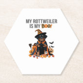 Rottweiler Halloween Kostuum Mijn Rottweiler is Mi Kartonnen Onderzetters (Voorkant)