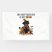 Rottweiler Halloween Kostuum Mijn Rottweiler is Mi Spandoek (Horizontaal)