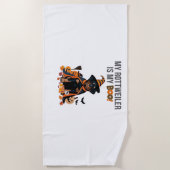 Rottweiler Halloween Kostuum Mijn Rottweiler is Mi Strandlaken (Voorkant)