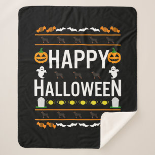 Rottweiler Halloween Lazy Ugly Costume Dog T-Shirt Sherpa Deken
