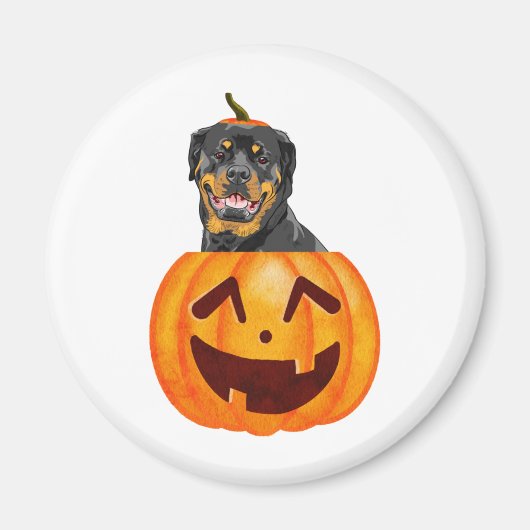 Rottweiler Halloween Magneet (Voorkant)