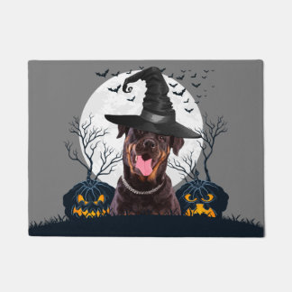 Rottweiler Halloween Pumpkin Patch Deurmat
