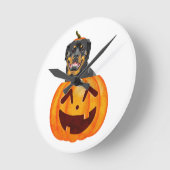 Rottweiler Halloween Ronde Klok (Hoek)