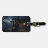 Rottweiler Halloween Scary Bagagelabel (Voorkant horizontaal)