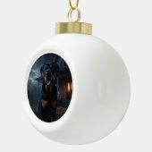 Rottweiler Halloween Scary Keramische Bal Ornament (Rechts)
