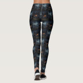 Rottweiler Halloween Scary Leggings (Achterkant)