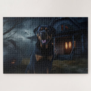 Rottweiler Halloween Scary Legpuzzel