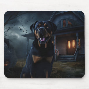 Rottweiler Halloween Scary Muismat