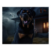Rottweiler Halloween Scary Perfect Poster (Voorkant)