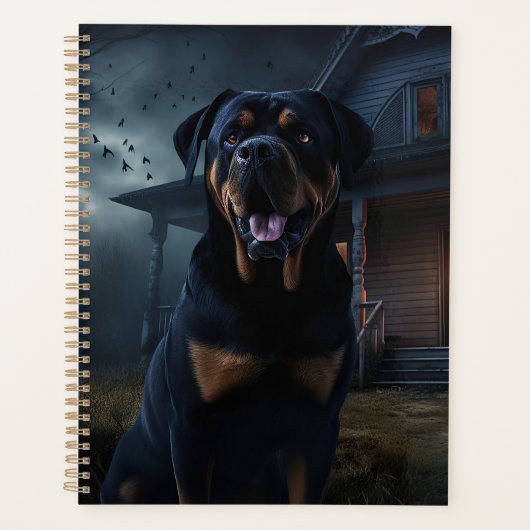 Rottweiler Halloween Scary Planner (Voorkant)
