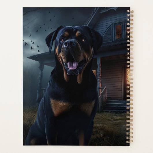 Rottweiler Halloween Scary Planner (Achterkant)