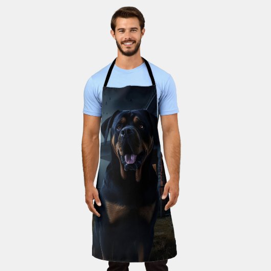 Rottweiler Halloween Scary Schort (Gedragen)