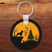 Rottweiler Halloween Sleutelhanger (Voorkant)