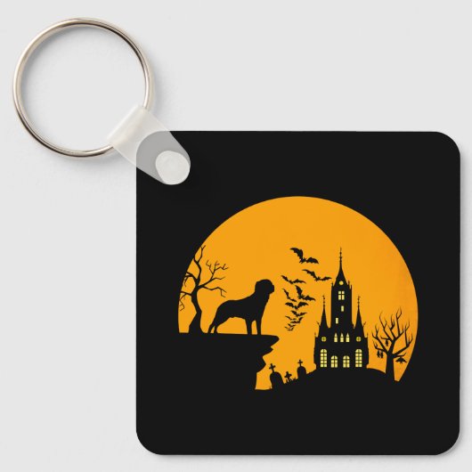 Rottweiler Halloween Sleutelhanger (Voorkant)