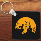 Rottweiler Halloween Sleutelhanger (Voorkant)