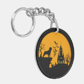 Rottweiler Halloween Sleutelhanger (Voorkant Links)