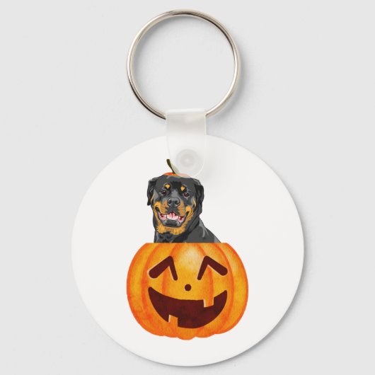 Rottweiler Halloween Sleutelhanger (Voorkant)