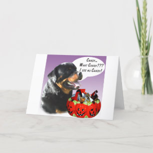 Rottweiler Halloween Snoep Kaart