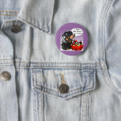 Rottweiler Halloween Snoep Ronde Button 5,7 Cm (In situ)