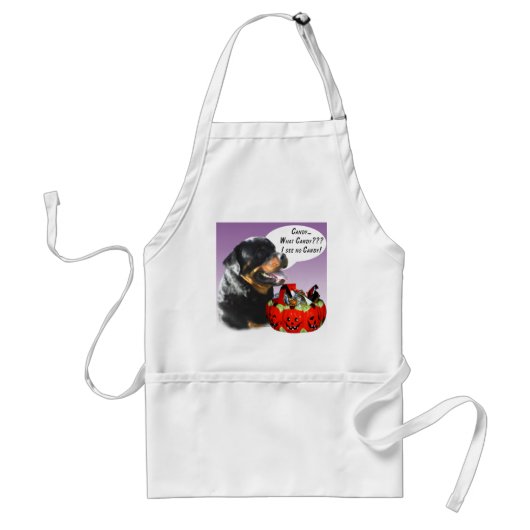 Rottweiler Halloween Snoep Standaard Schort (Voorkant)