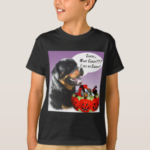 Rottweiler Halloween Snoep T-shirt