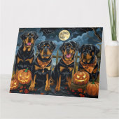 Rottweiler Halloween Spooky Kaart (Voorkant)