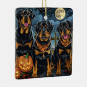 Rottweiler Halloween Spooky Keramisch Ornament (Rechts)