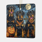 Rottweiler Halloween Spooky Keramisch Ornament (Links)