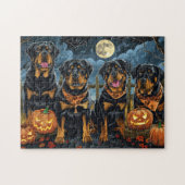 Rottweiler Halloween Spooky Legpuzzel (Horizontaal)