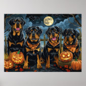 Rottweiler Halloween Spooky Poster (Voorkant)