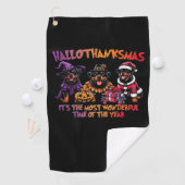 Rottweiler Halloween Thanksgiving Christmas Classi Golfhanddoek (Insitu)