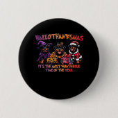 Rottweiler Halloween Thanksgiving Christmas Classi Ronde Button 5,7 Cm (Voorkant)