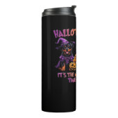 Rottweiler Halloween Thanksgiving Christmas Classi Thermosbeker (Gedraaid links)