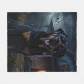 Rottweiler Halloween Verschrikkelijk  Fleece Deken (Voorkant (Horizontaal))
