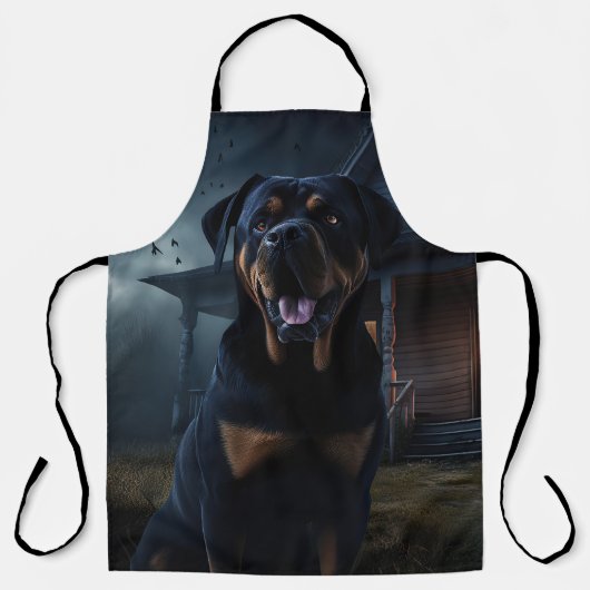 Rottweiler Halloween Verschrikkelijk  Schort (Voorkant)