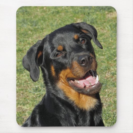 Rottweiler Happy Dog Muismat (Voorkant)