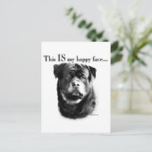 Rottweiler Happy Face Briefkaart (Staand voorkant)