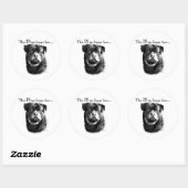 Rottweiler Happy Face Sticker (Vel)