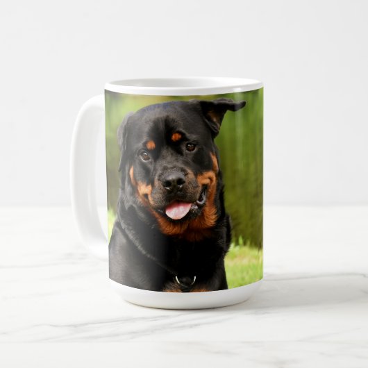 Rottweiler Happy Koffiemok (Voorkant links)