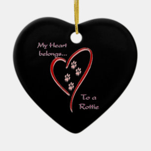 Rottweiler Heart behoort Keramisch Ornament