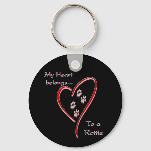 Rottweiler Heart behoort Sleutelhanger (Voorkant)